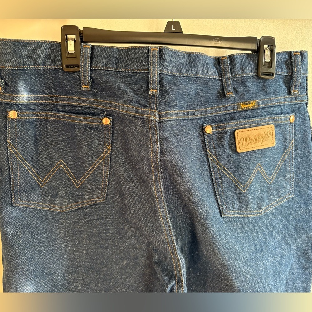 Vintage Wrangler Jeans Mens 36x30 Blue Denim Workwear Western 1990s Y2K - Picture 4 of 9